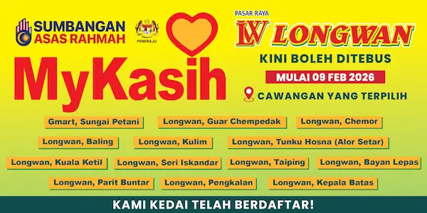 MyKasih kini boleh ditebus di cawangan Pasaraya Longwan & Gmart terpilih.